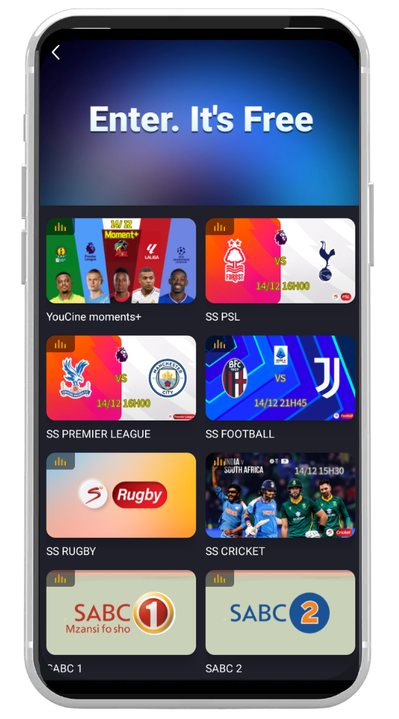 Transmissão de TV ao vivo